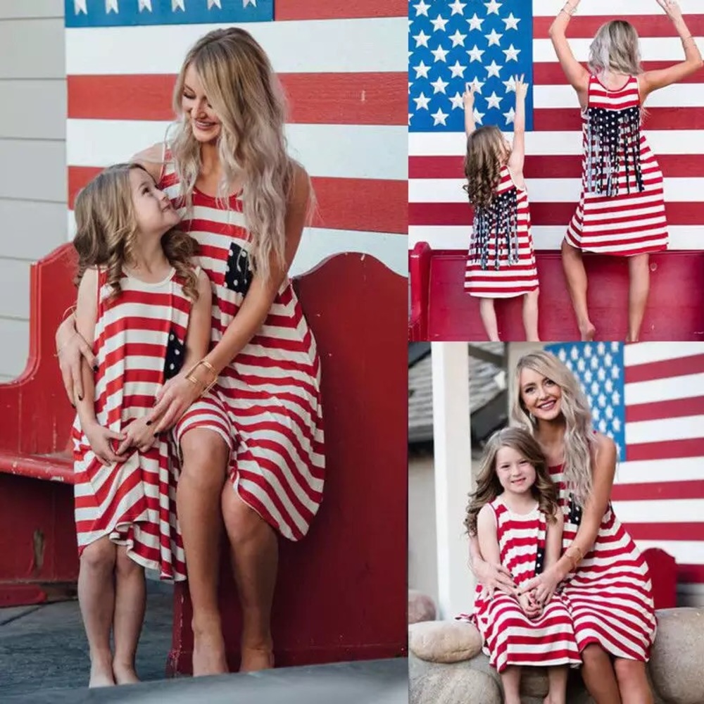 Mom & Daughter Patriotic Dresses 🇺🇸